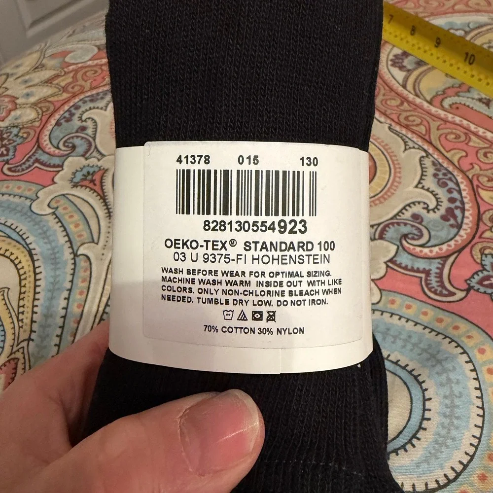 Hanna Andersson Hanna Tights Kids Black Footed Cotton Blend Size 130 US 8 NEW